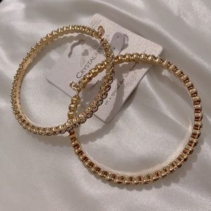 Gold hoop earrings